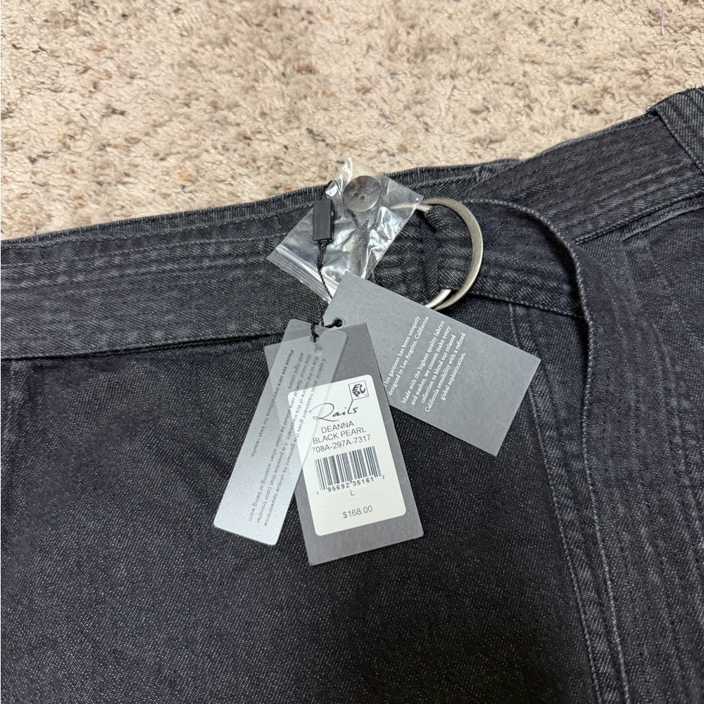 Rails Deanna belted denim wrap mini skirt - Picture 7 of 10